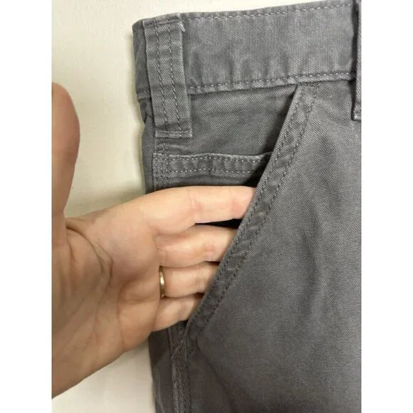 Carhartt Pants Mens 48x32 Gray Utility Cargo Workwear Rugged Flex Stretch Relax - Picture 2 of 6